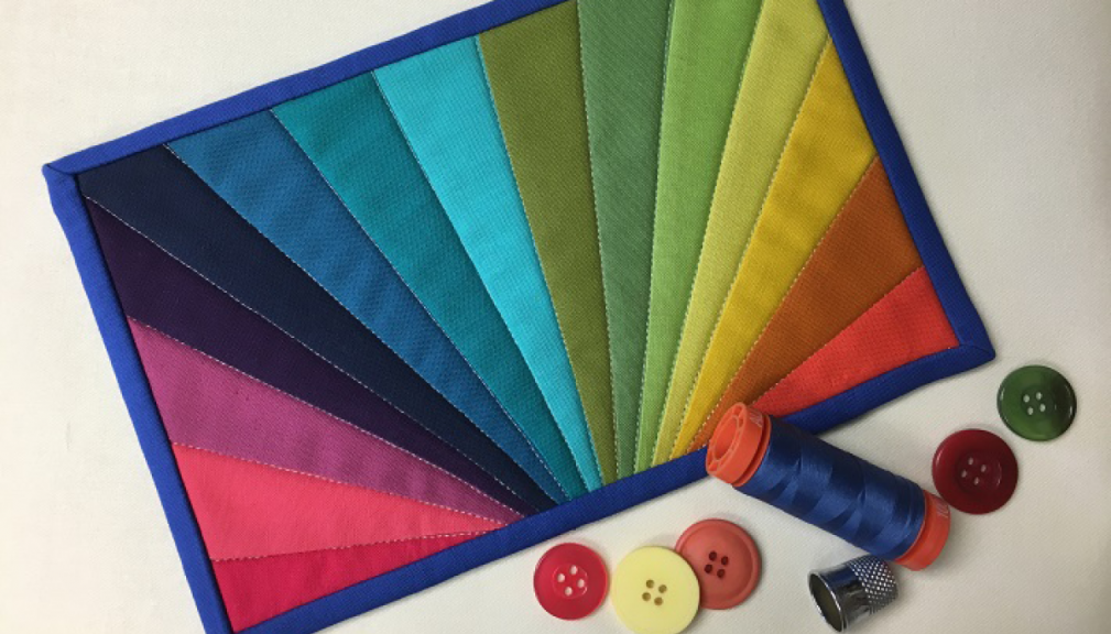 Rainbow colored quilting