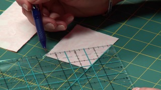 Using a quilting ruler