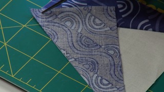 Fabric square folded over