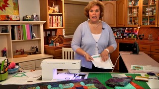 Woman quilting