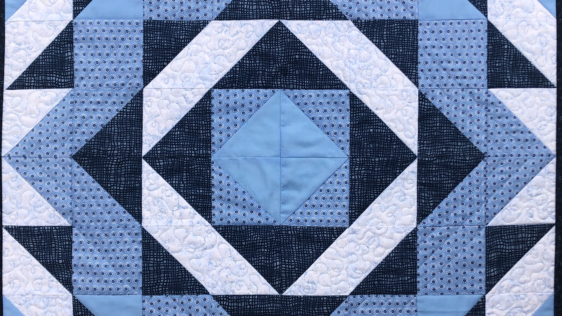Free Quilt Pattern - Sapphire Shimmer Tabletopper