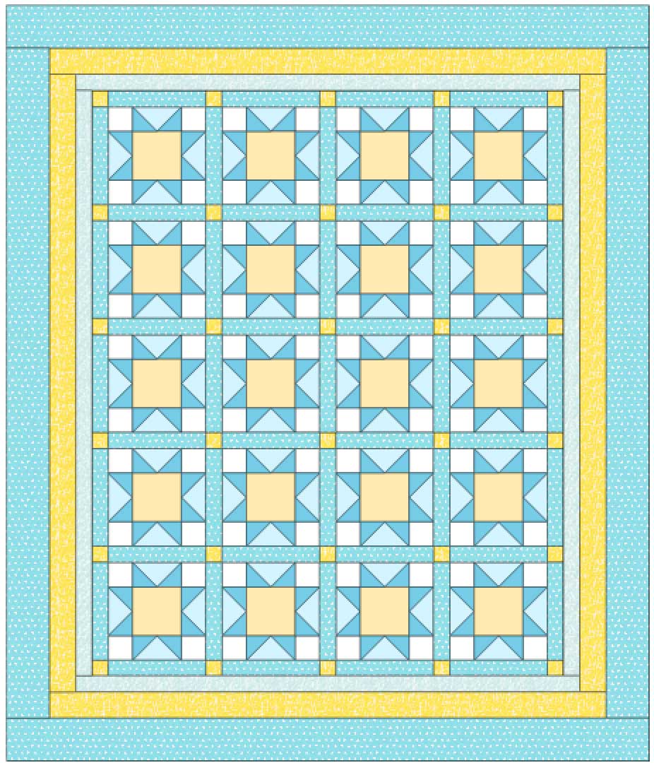 diagram of a quilt with the golden ratio