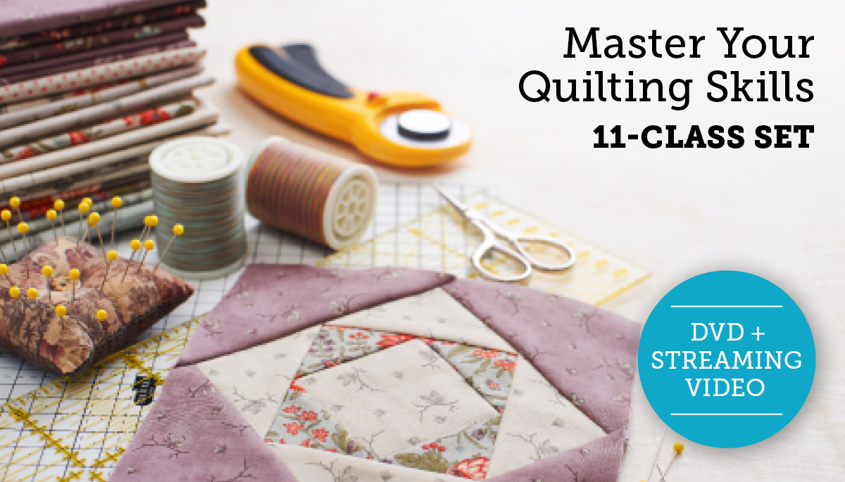 Quilt square with quilting accessories