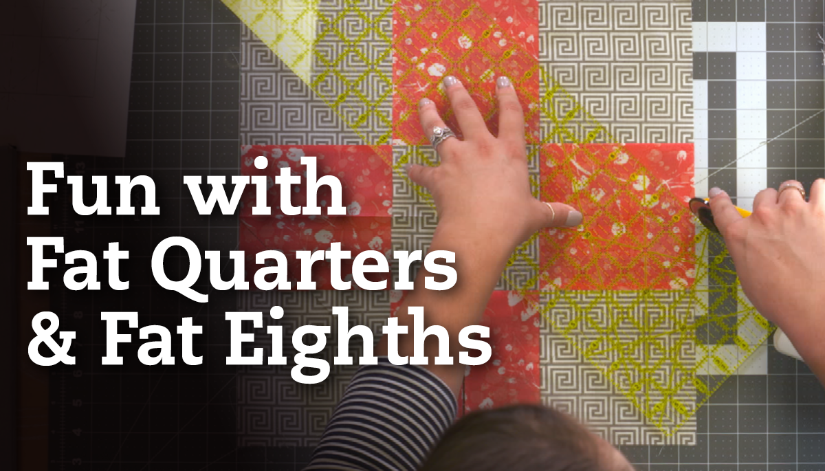 Fat quarters and fat eights quilt with ruler