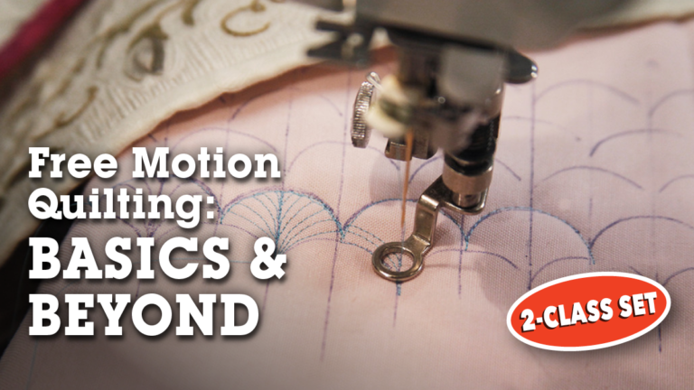 Free Motion Quilting: Basics & Beyond 2-Class Setproduct featured image thumbnail.