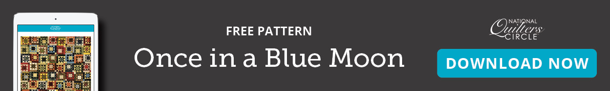 Download the Once In A Blue Moon Quilt pattern here!
