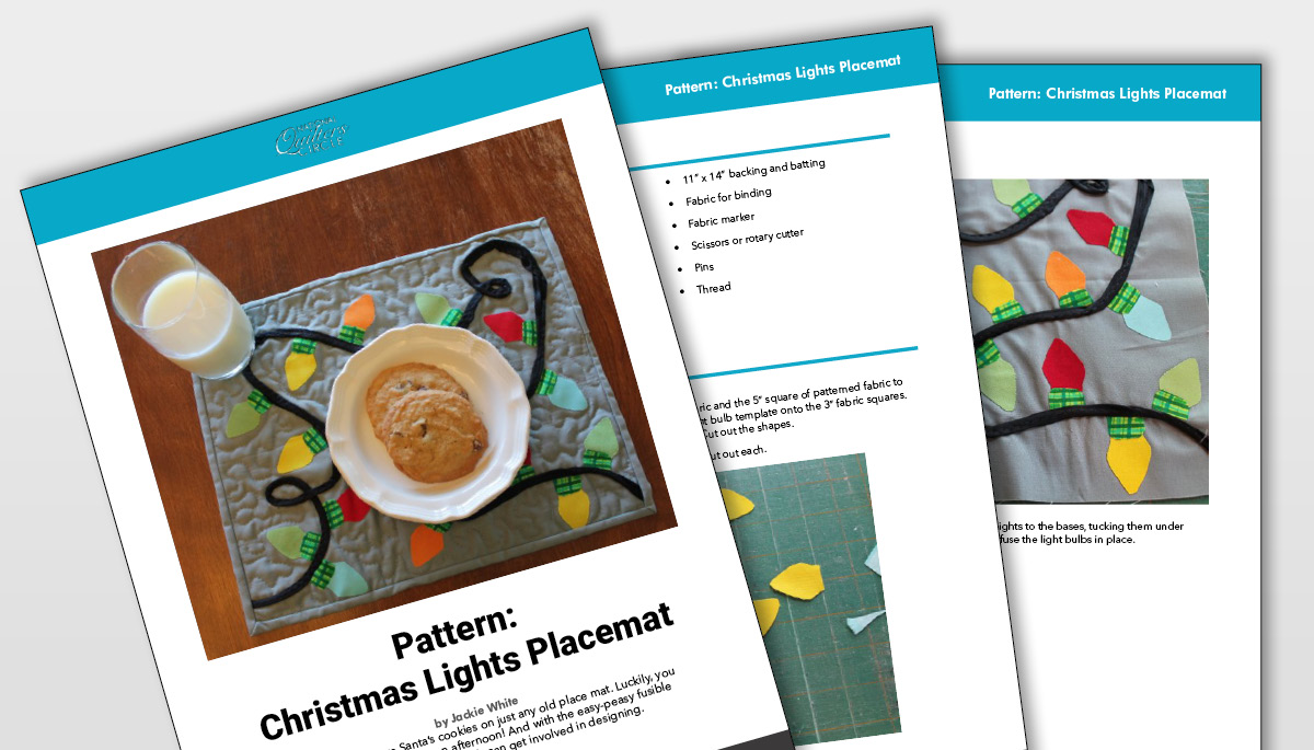 Christmas Lights Placemat Pattern