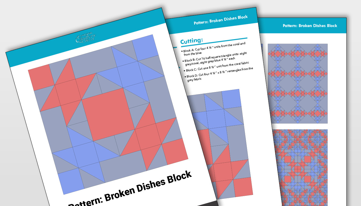 Broken Dishes Quilt Block Pattern