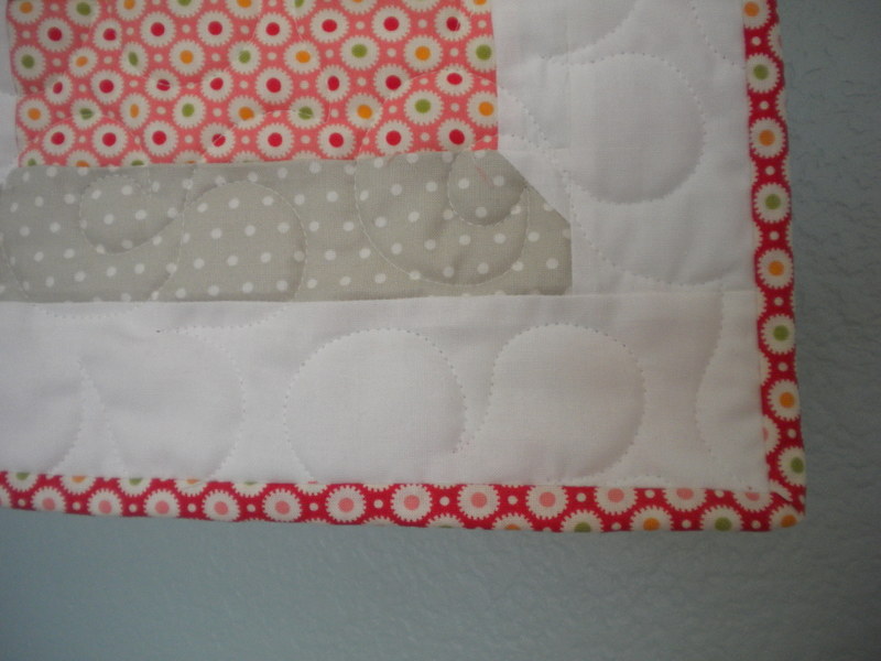 flower design quilt edge