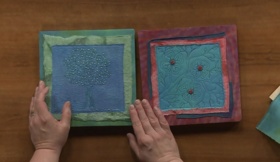 Tree and flower quilt squares