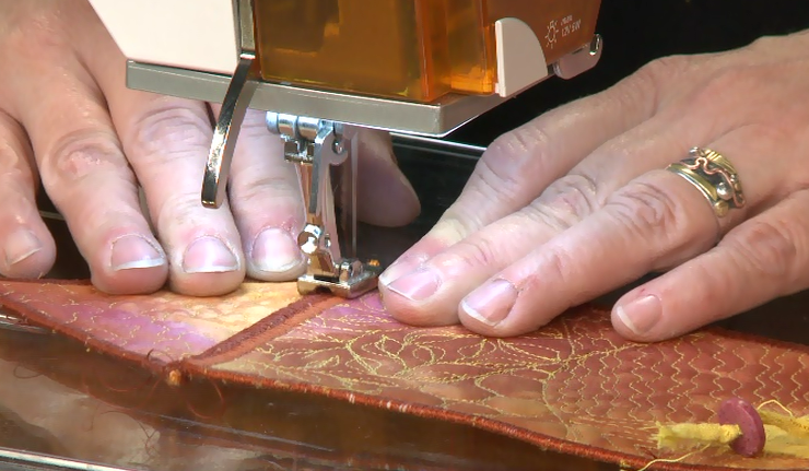 Sewing with a sewing machine