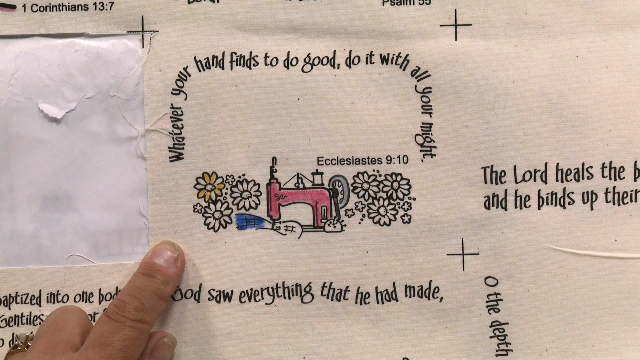 Printed quilt label
