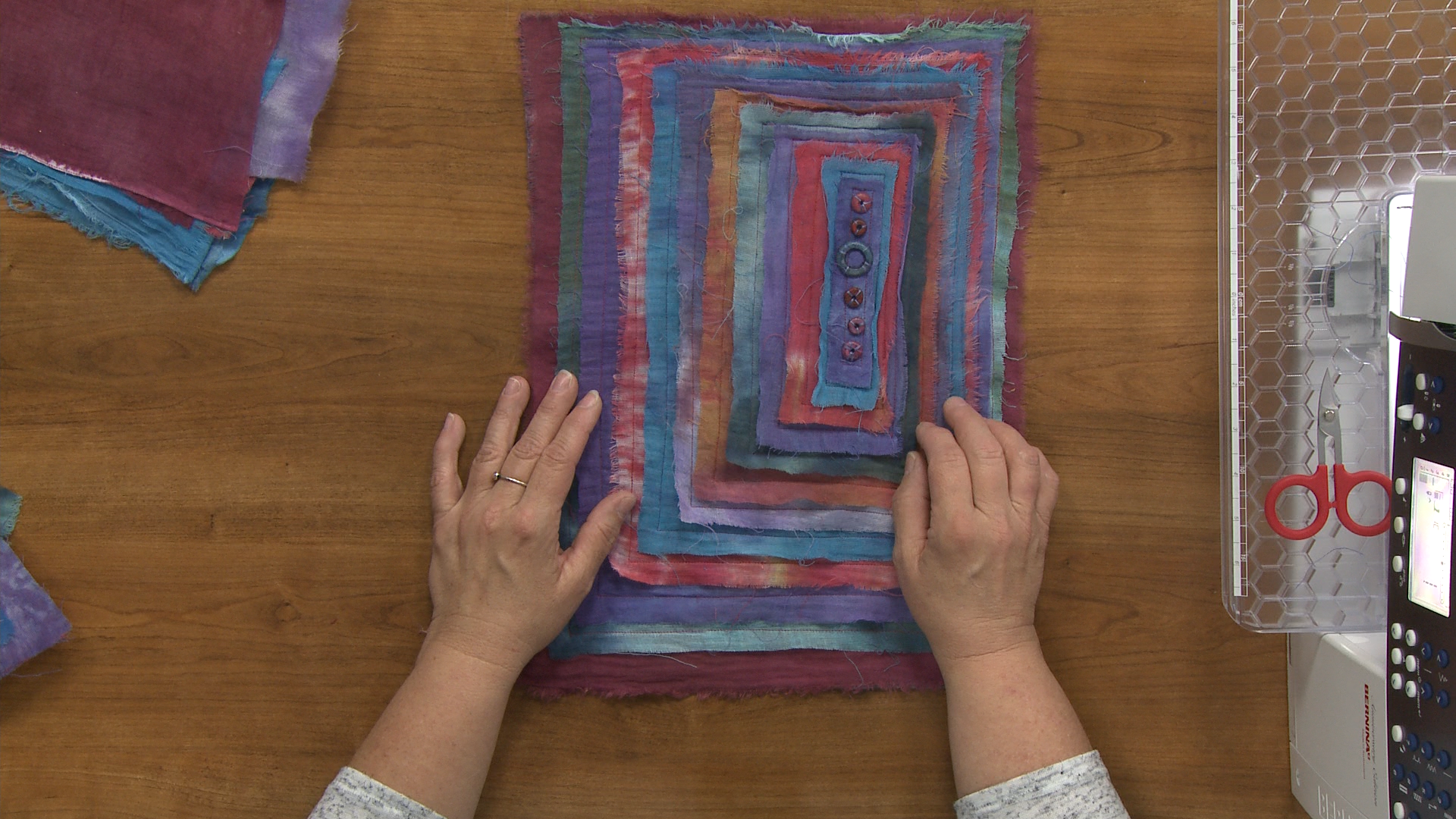 How to Make a Dozen Layer Frayed Quilt National Quilters Circle