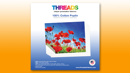 Cotton Poplin Printable Fabric – 8 ½ x 11