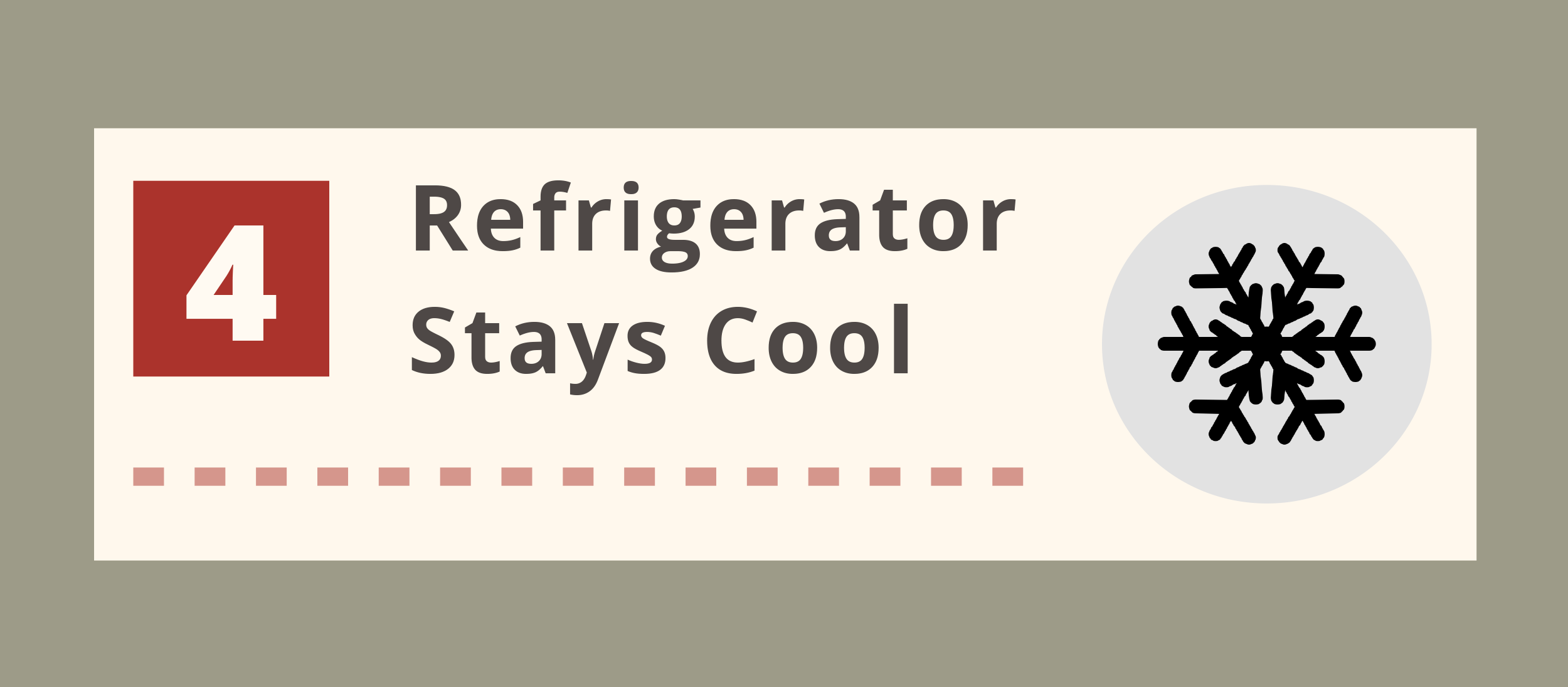 Refrigerator Stays Cool
