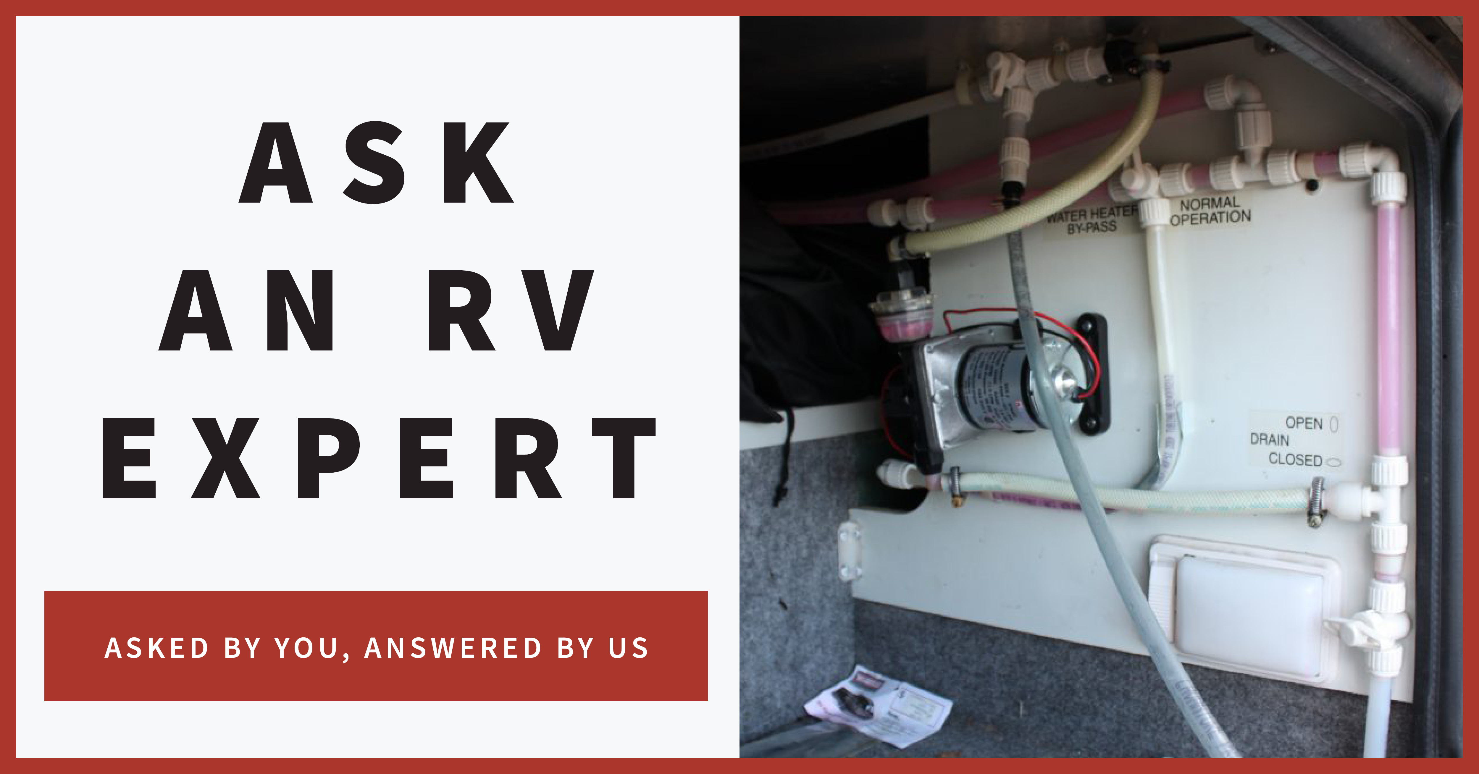 What to Do About Air in Water Pump Lines, RV Repair Club Q&A