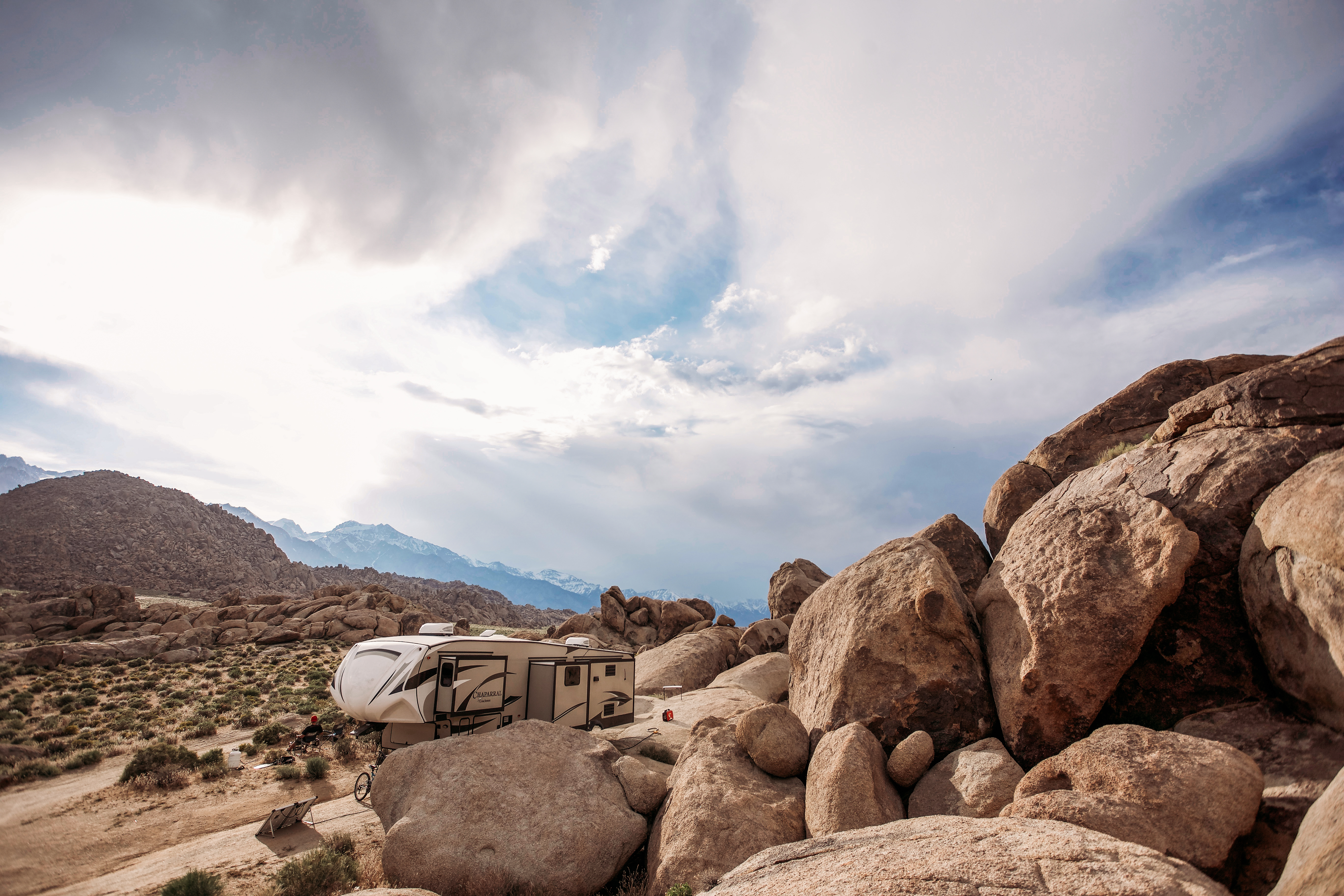 RV in the mountains