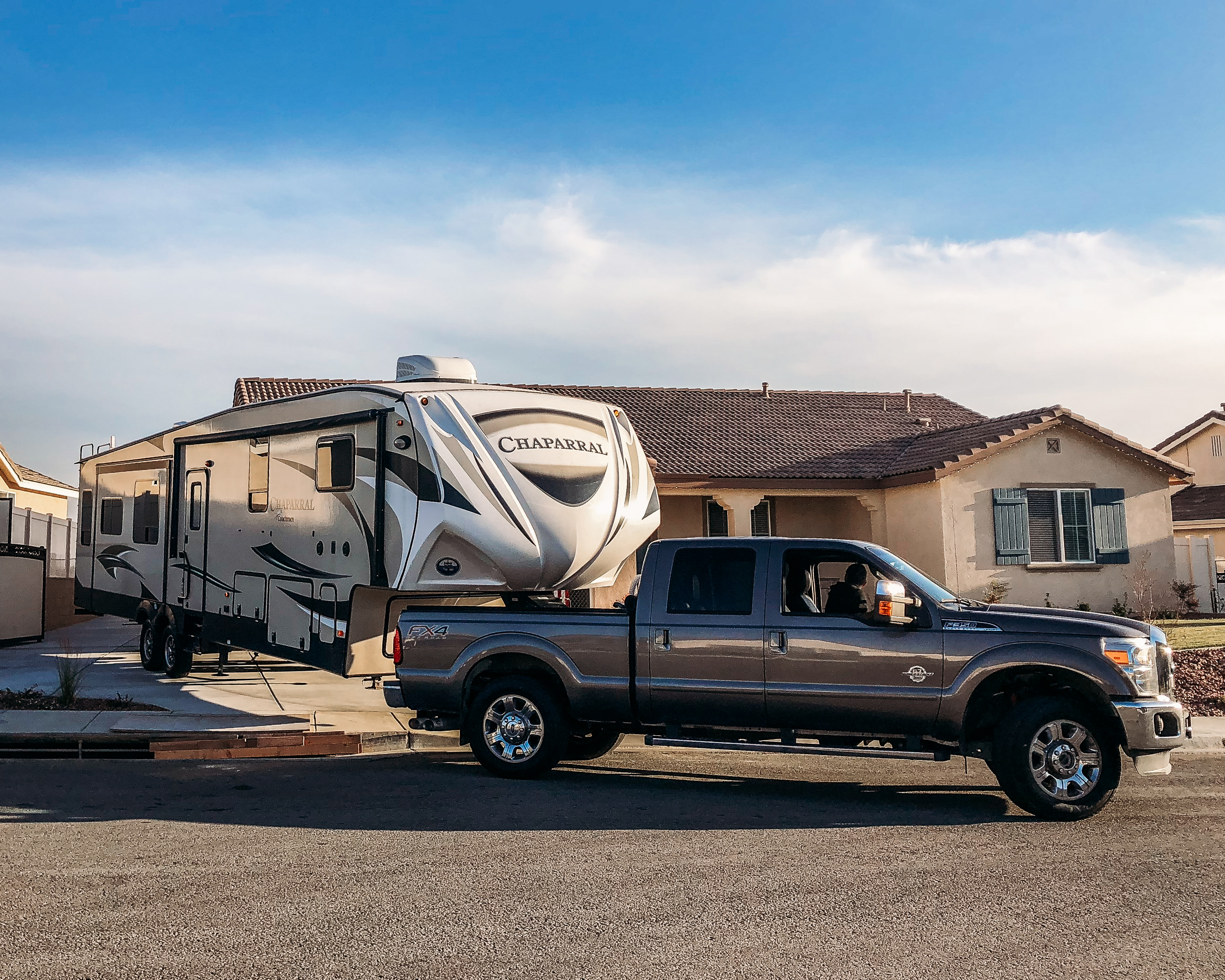 RV Parked in front of a house