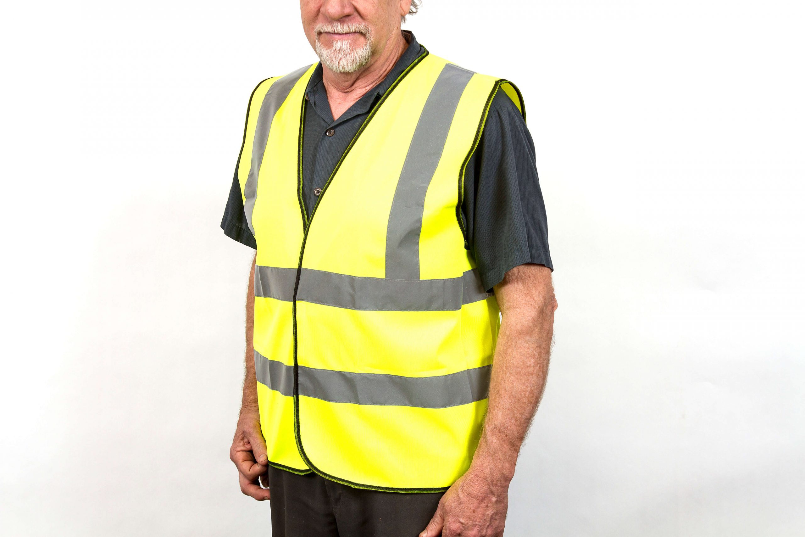 Man wearing a yellow safety vest