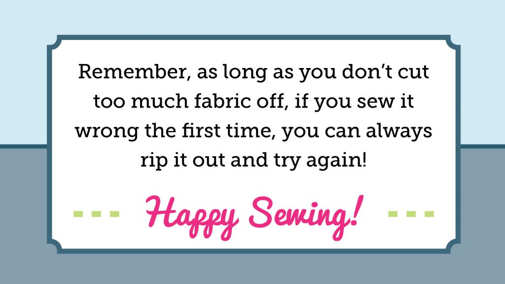Happy sewing text