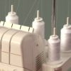 Serger with white thread
