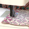 Sewing diamond pattern fabric