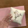 Small bird applique pillow