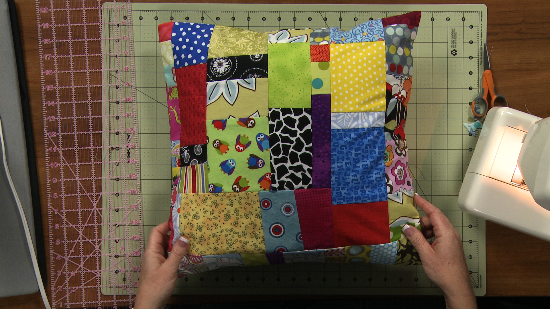 Fabric Scrap Projects: Patchwork Pillow Case