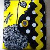 Black, white and yellow iPad cover
