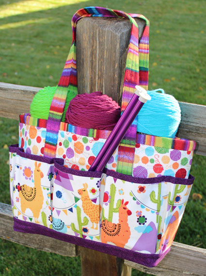 Project tote over a fence post