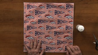 Broncos pattern napkin
