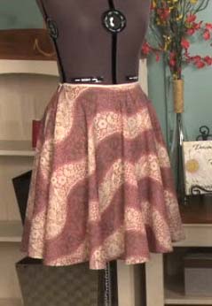 Circle skirt on a form