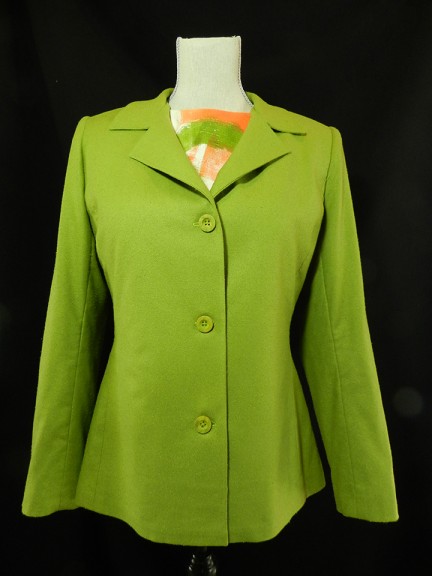 green silk jacket