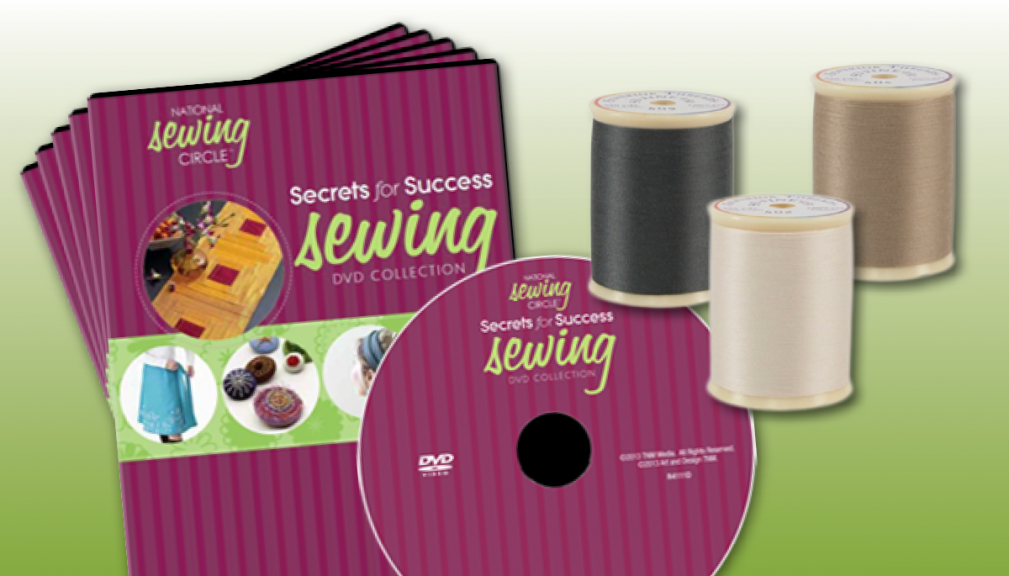 Sewing DVD collection with thread