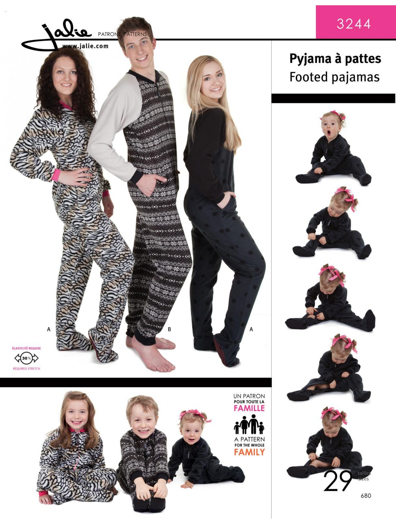 Classic Zipper Pjs: Footie Pajamas Pattern, Footed Pajamas Pattern