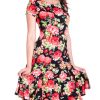 Floral fit and flare dress