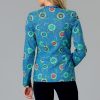 Flower pattern princess seam jacket