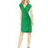Drawing of a green wrap dress