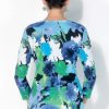Back of a flower patterned shirt