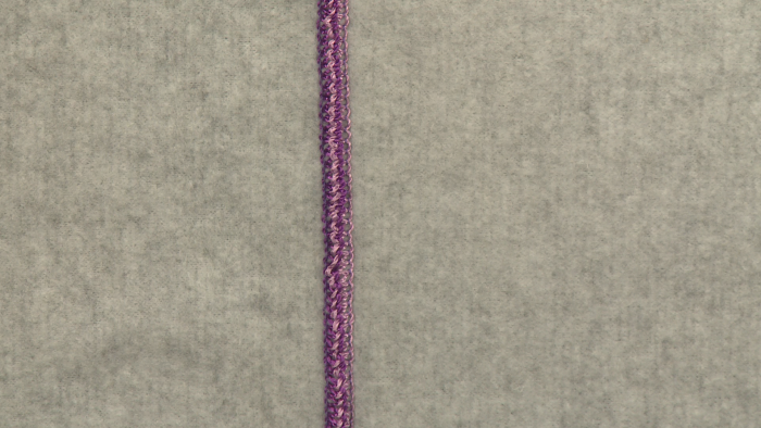 Purple stitching