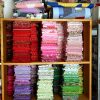 Organized fabric shelves