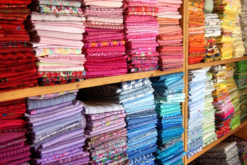 Organized fabric shelves
