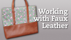 Tote bag with faux leather