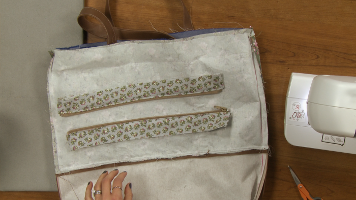 Sewing a faux leather purse