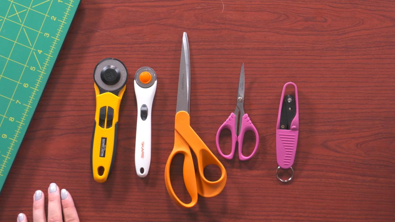 Rotary cutters and scissors