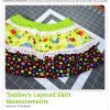 Toddler's layered skirt pattern