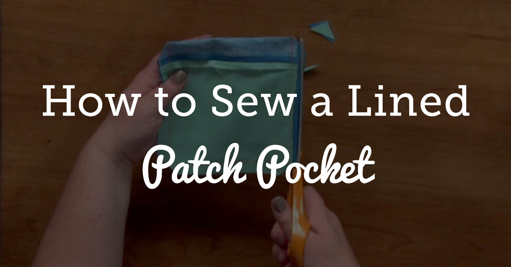 Sew a lined pocket