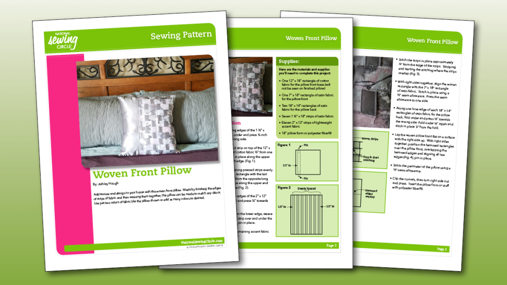 Woven Front Pillow pattern
