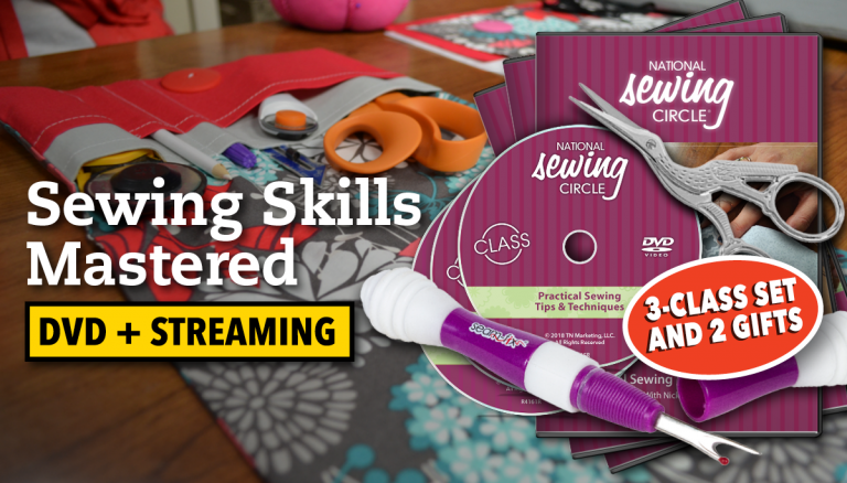 Sewing Skills Mastered 3-Class Set with Seam Ripper & Scissors (DVD + Streaming Video)