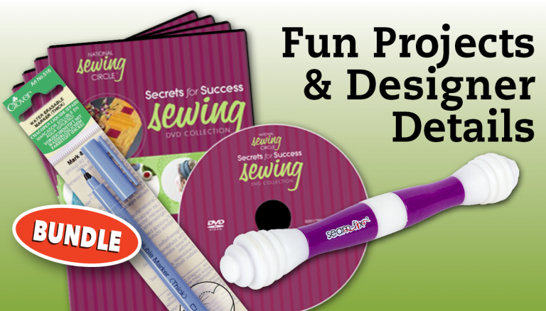Fun Projects and Designer Details 4-DVD Set + Seam Ripper and Marker